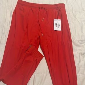 Zyia Red Everywhere Zipper Jogger